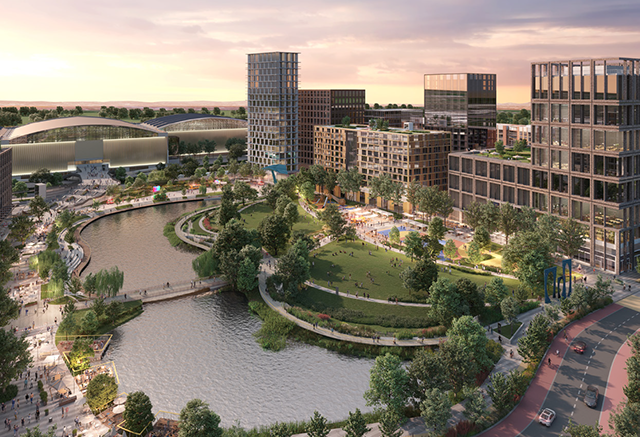 CGI image of Brabazon Green Town